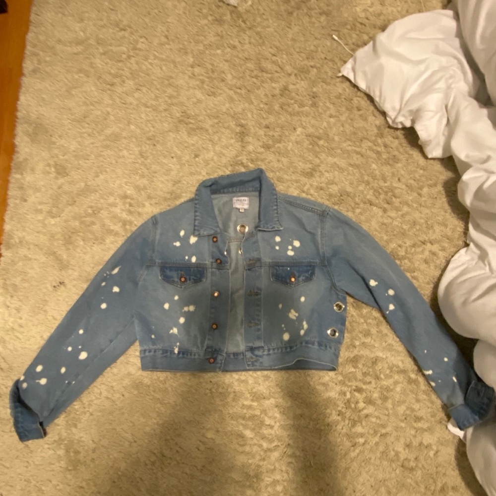 Bobbles and Lace croppedish jean jacket Never worn